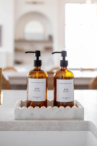 Amber Reusable Soap Bottles
