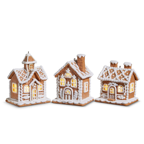 Mini Lighted Gingerbread House Ornament
