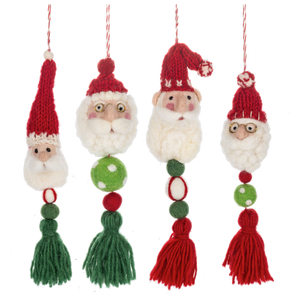 Handcrafted Santa Head Ornaments