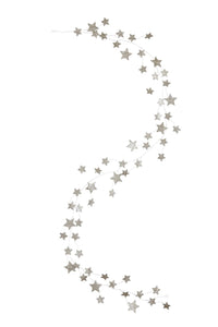Silver Glitter Paper Star Garland