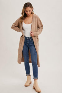 Latte Willow Hoodie Cardigan