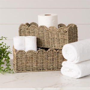 Rectangle Scalloped Edge Baskets