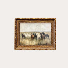 Load image into Gallery viewer, Wild Horses French Brass Framed Artwork