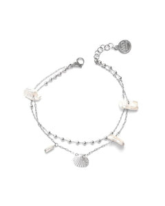 Silver Shelly Anklet