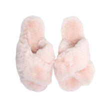 Load image into Gallery viewer, Blush Tahoe Criss Cross Slippers