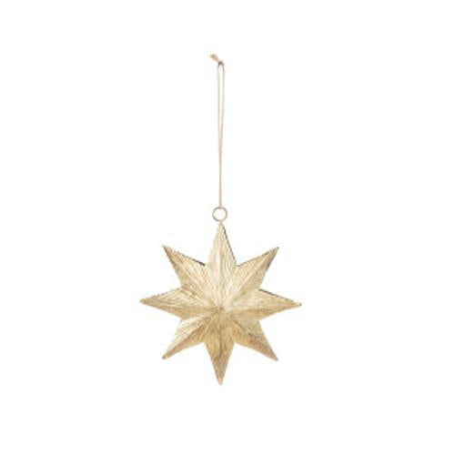 Embossed Brass Star Ornaments