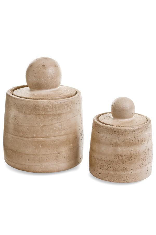 Travertine Canisters Ball Handle