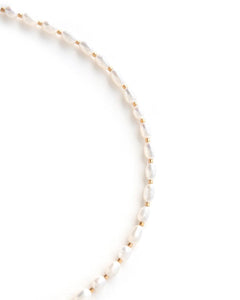 Gold Bridget Short Pearl Necklace