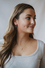 Load image into Gallery viewer, Sky Blue Prism Hoops