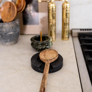 Charcoal Marble Round Spoon