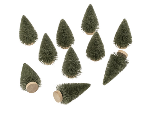 Mini Sage Sisal Bottle Brush Tree