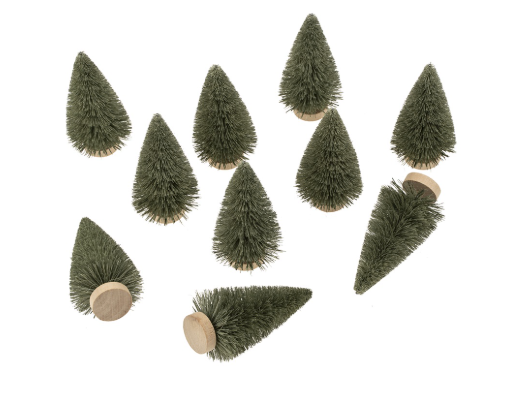 Mini Sage Sisal Bottle Brush Tree