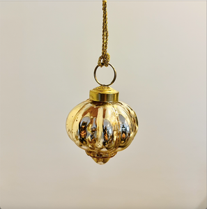 Antique Gold Mercury Glass Ornaments