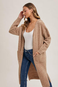 Latte Willow Hoodie Cardigan