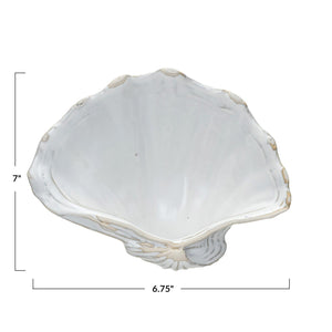 Stoneware Clam Shell Shaped Dish