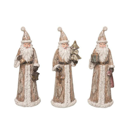 Gold Dusted Santa Figurines