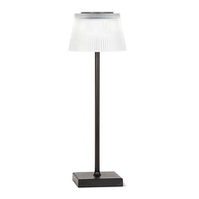 Load image into Gallery viewer, Fluted Frost Shade LED Outdoor Table Lamp