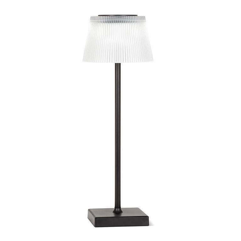 Fluted Frost Shade LED Outdoor Table Lamp