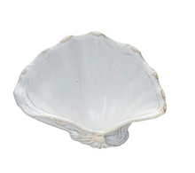 Load image into Gallery viewer, Stoneware Clam Shell Shaped Dish