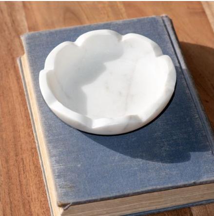 Scalloped Marble Bowl