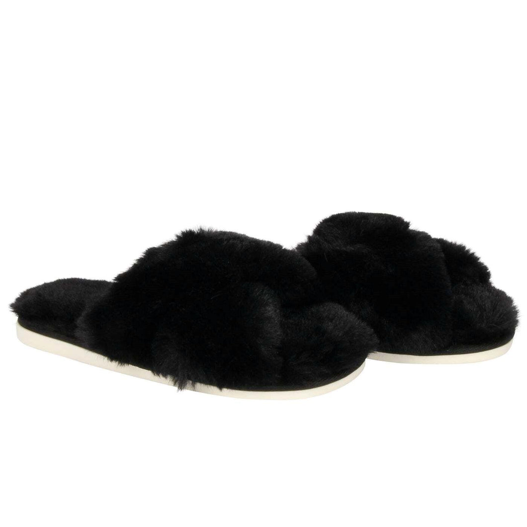 Black Tahoe Criss Cross Slipper