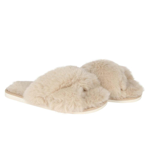 Taupe Tahoe Criss Cross Slipers