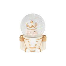 Load image into Gallery viewer, Cream &amp; Gold Nutcracker Mini Snow Globe