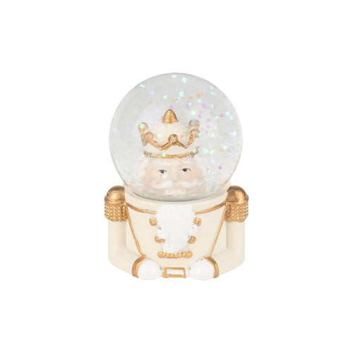 Cream & Gold Nutcracker Mini Snow Globe