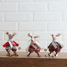 Load image into Gallery viewer, White Scarf Milo Mice Ornament