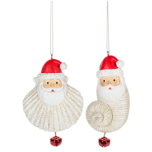 Shell Santa Ornaments