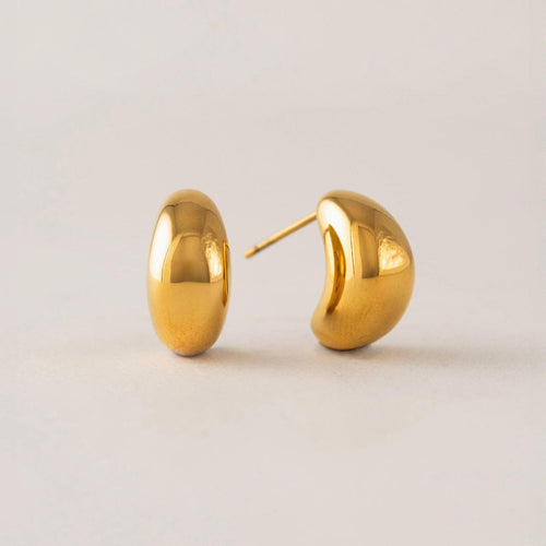 Crest Dome Hoop Earrings