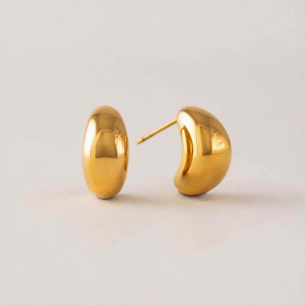 Crest Dome Hoop Earrings