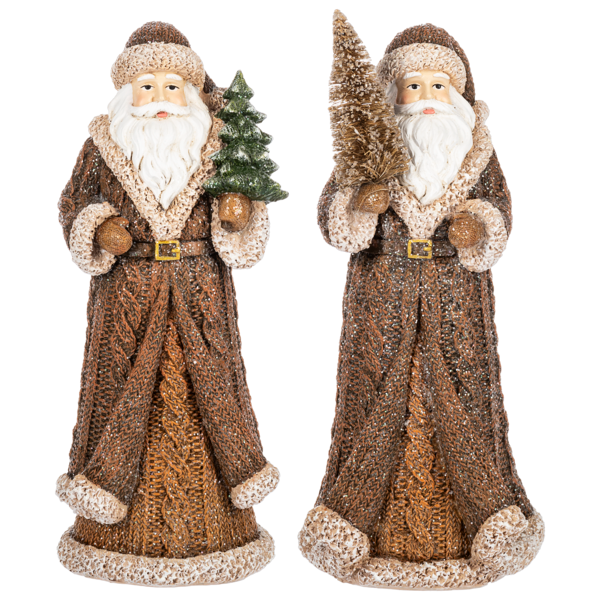 Brown Cable Knit Santa