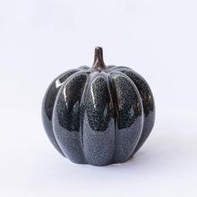 Load image into Gallery viewer, Black Ceramic Pumpkin