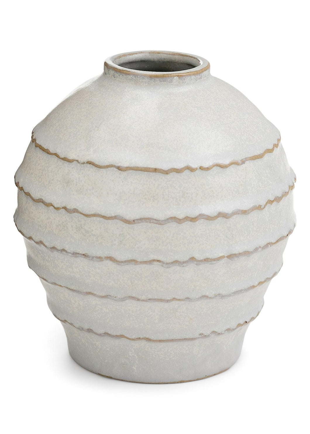 White Ribbed Porcelain Vase