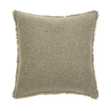 Load image into Gallery viewer, Sage Grey Fringed Boucle Pillow