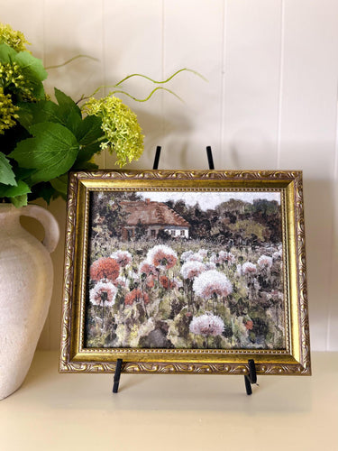 Blooming Spring Artwork | Gold Antique Filigree Frame