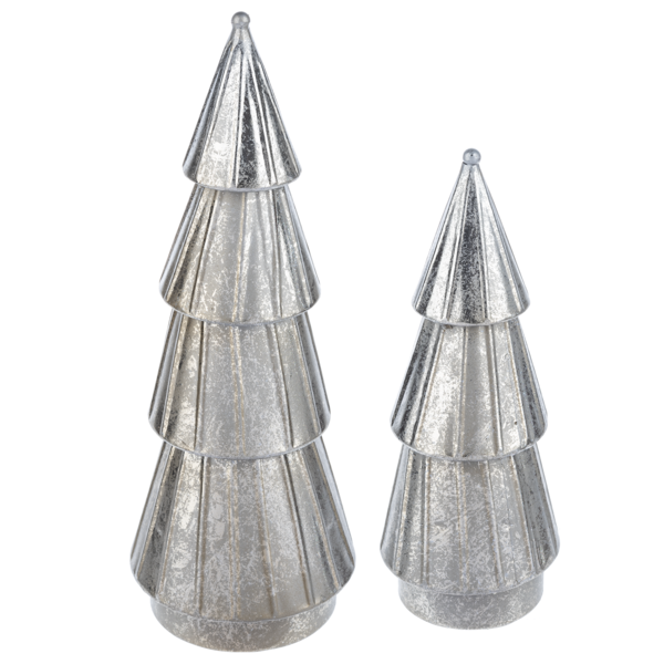 Antique Silver Cone Trees