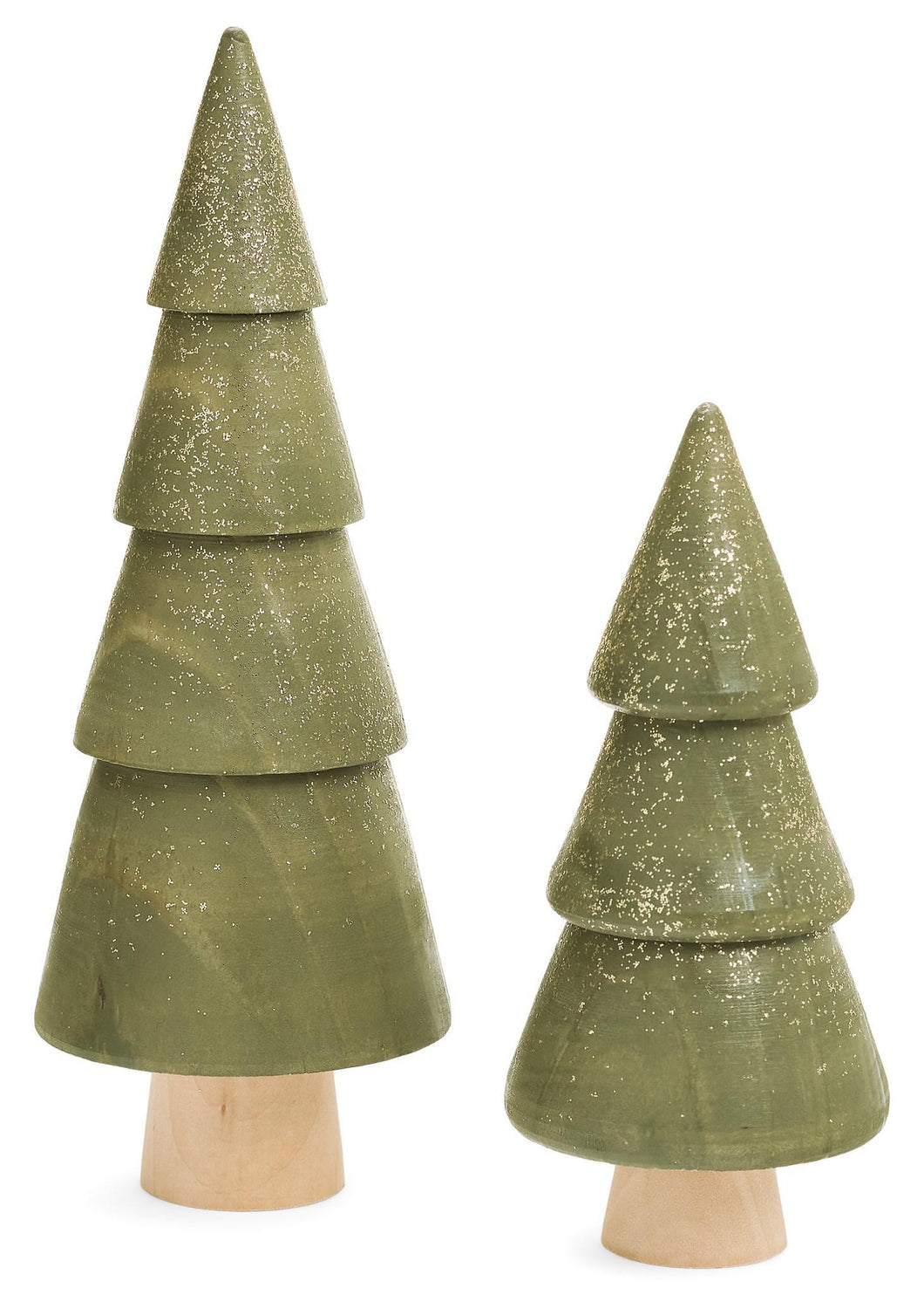 Green & Gold Wood Trees