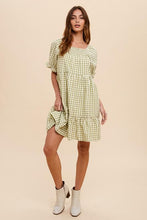 Load image into Gallery viewer, Green Molly Meadow Gingham Dress