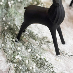 Frosted Cedar & Cream Berries Garland