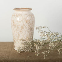 Load image into Gallery viewer, Tall Cream &amp; Taupe Ceramic Vase
