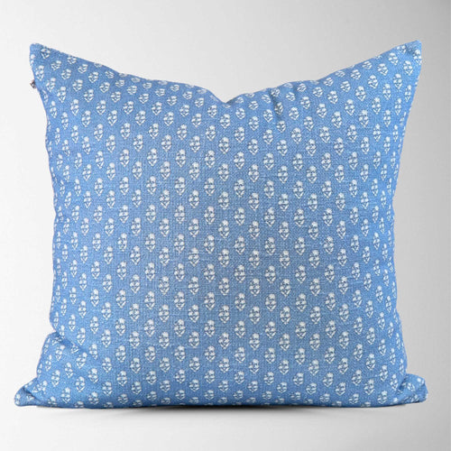 Blue Aurora Block Print Pillow