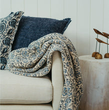 Load image into Gallery viewer, Selena Linen Pillow Navy