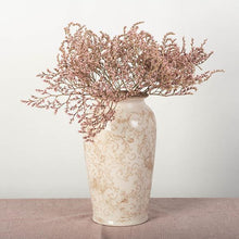 Load image into Gallery viewer, Tall Cream &amp; Taupe Ceramic Vase