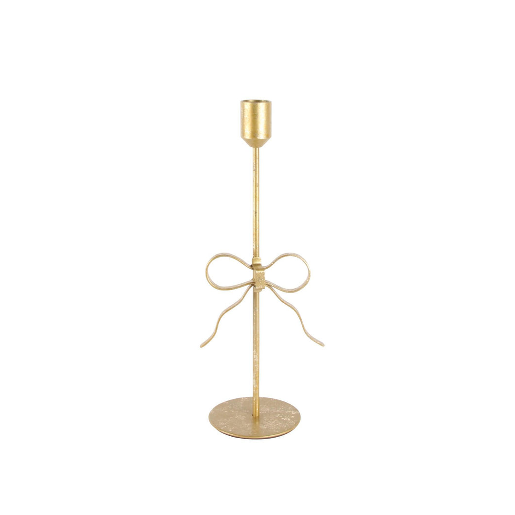Gold Foil Bow Taper Candle
