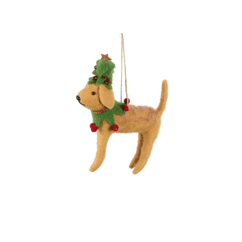 Merry Dog Felt Ornament