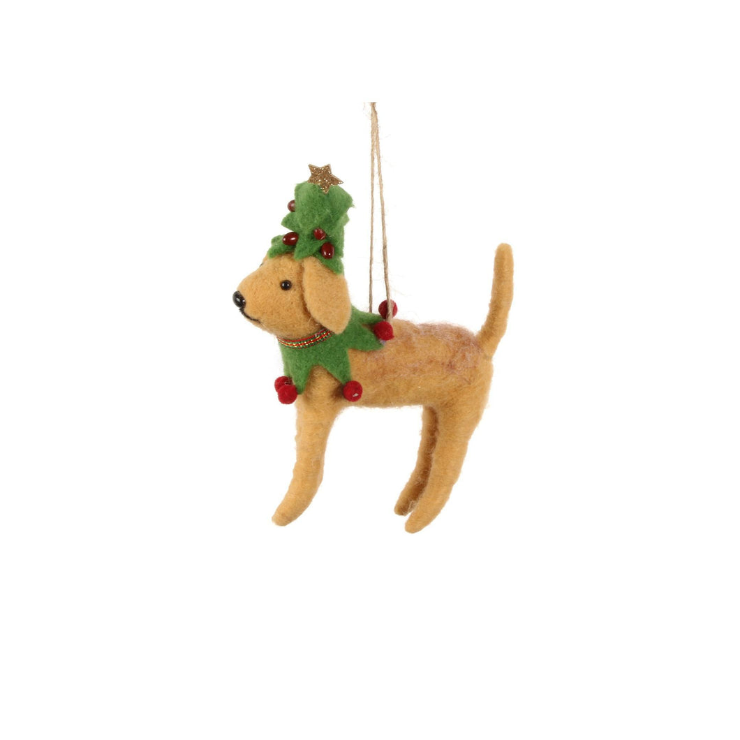 Merry Dog Felt Ornament
