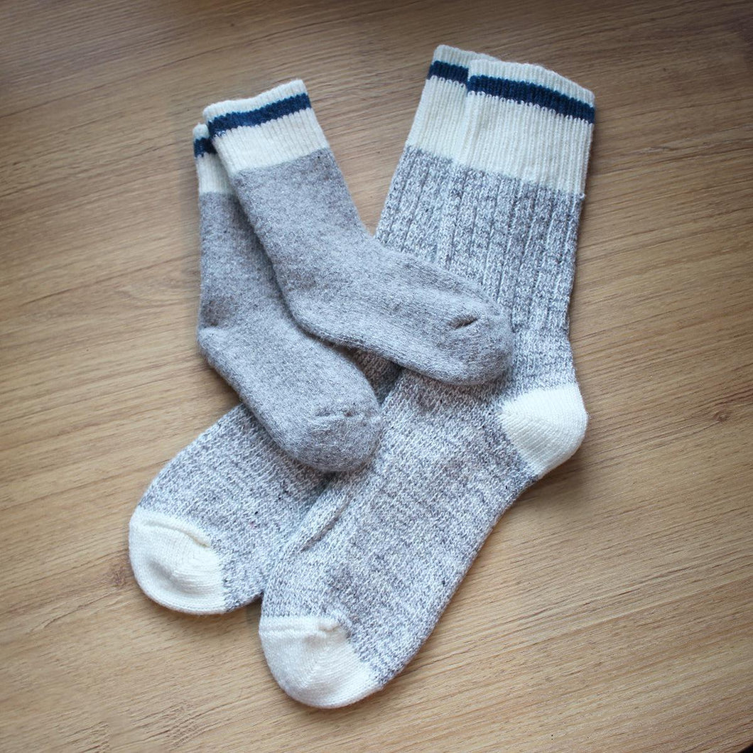 Kids Little Camper Wool Socks