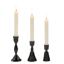 Load image into Gallery viewer, Gunmetal Zora Forged Candlesticks